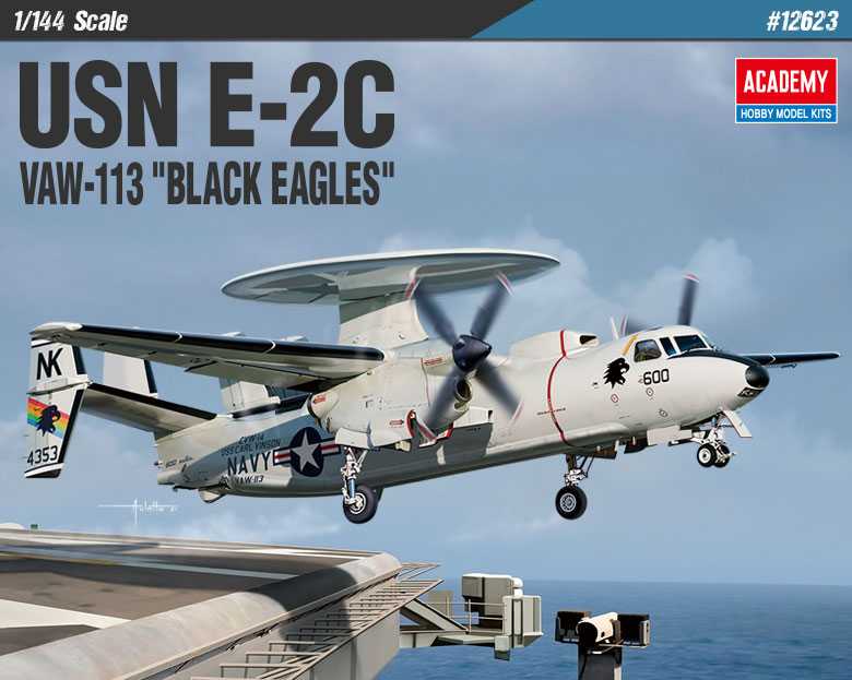 Academy - 12623 - USN E-2C VAW-113 BLACK EAGLES 1:144