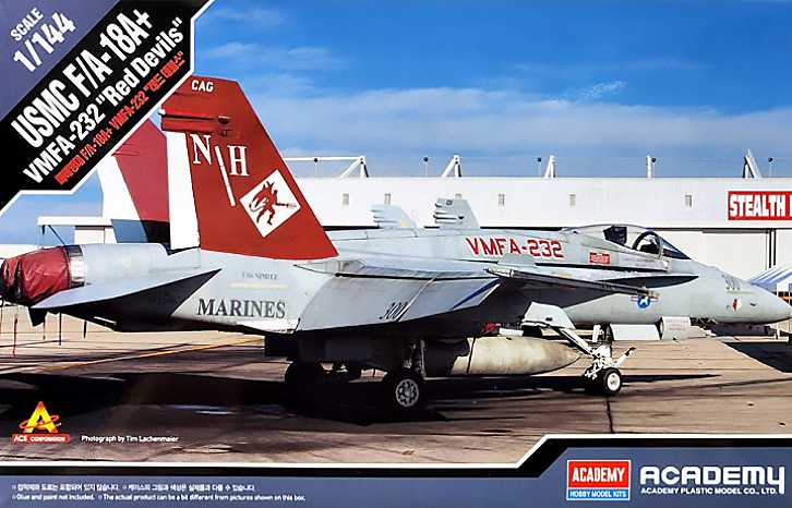 Academy - 12627 - USMC F/A-18A+ VMFA-232 Red Devils 1:144