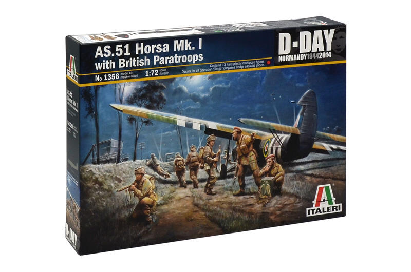 Italeri - 1356 - AS.51 HORSA Mk.I/II and British Paratr. 1:72