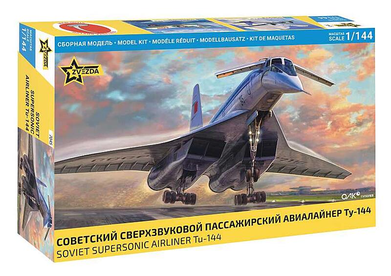 Zvezda - 7045 - Tu-144 Supersonic civilian aircraft 1:144