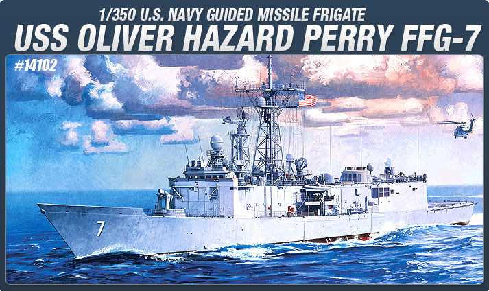 Academy - 14102 - USS OLIVIER HAZARD PERRY FFG-7 1:350