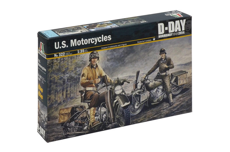 Italeri - 0322 - U.S. MOTORCYCLES WW2 1:35