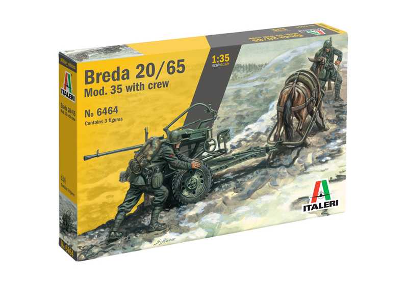 Italeri - 6464 - HORSE DRAWN BREDA 20/65 W/SERVANTS 1:35