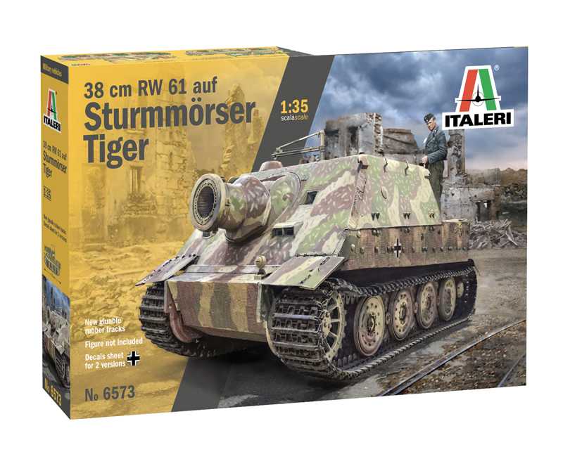 Italeri - 6573 - 38 cm RW 61 auf STURMMORSER TIGER 1:35