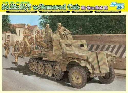 Dragon - 6677 - Sd.Kfz.10/5 w/Armor Cab für 2cm Flak 38 (Smart Kit) 1:35