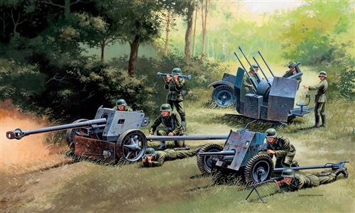Italeri - 7026 - GERMAN GUNS SET: PAK35-PAK40-FLAK38 1:72