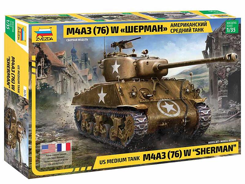 Zvezda - 3676 - M4 A3 76mm Sherman Tank 1:35