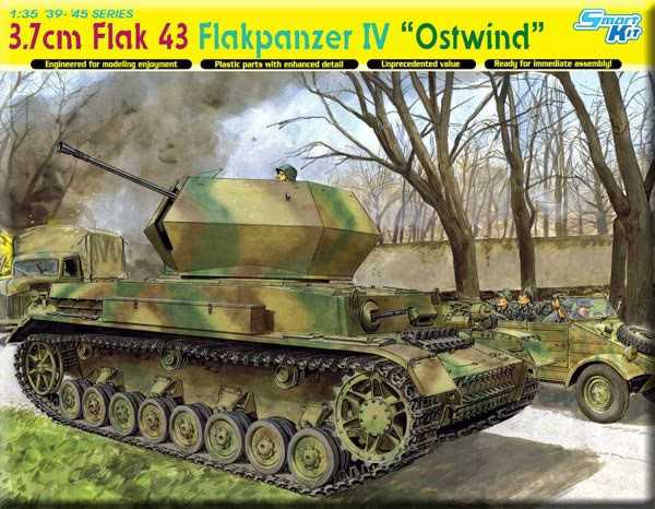 Dragon - 6550 - 3.7cm FLAK 43 FLAKPANZER IV OSTWIND (SMART KIT) 1:35