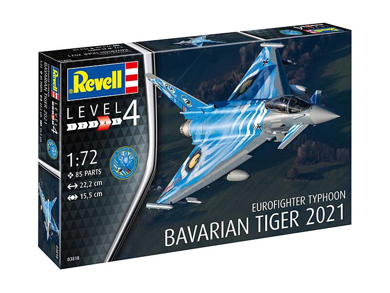 Revell - 63818 - Eurofighter TyphoonBavarian Tiger 2021 1:72