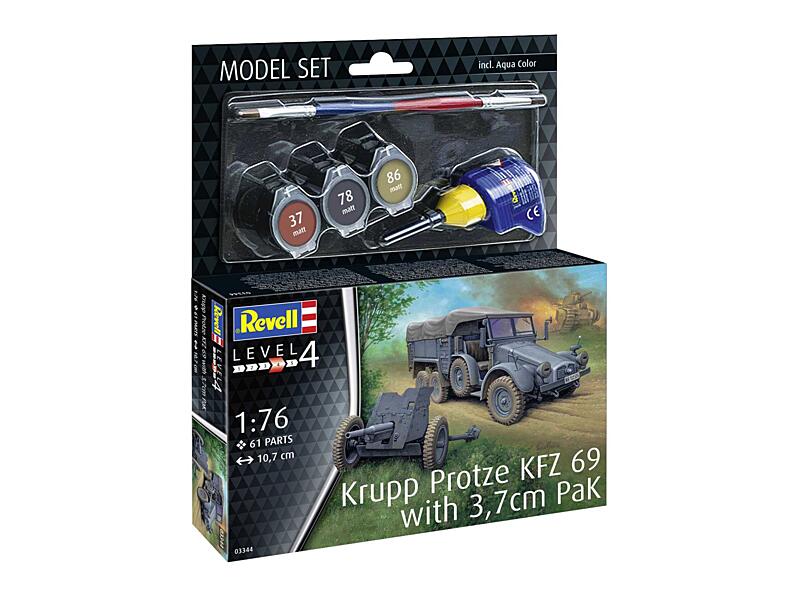 Revell - 63344 - Krupp Protze Kfz 69 with 3.7cm Pak 1:76