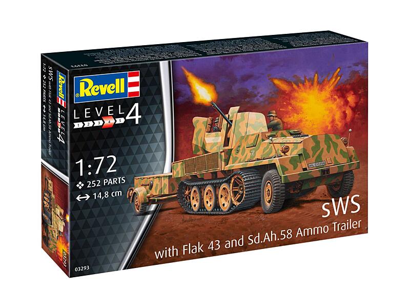 Revell - 03293 - sWS mit Flak-Aufbau als Sfl. mit 3,7cm Flak 43 1:72