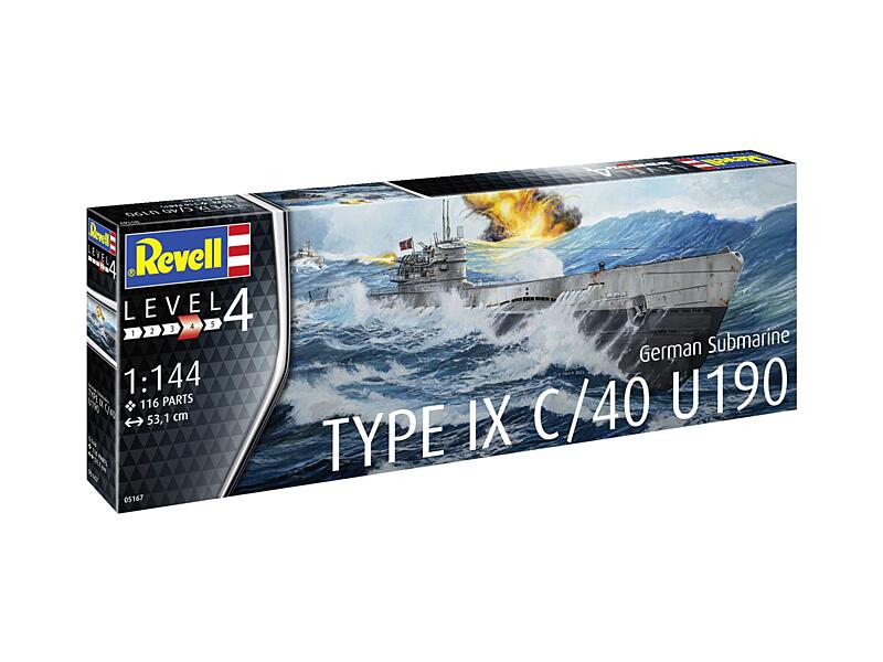 Revell - 05167 - German Submarine Type IX C/40 (U190) 1:144