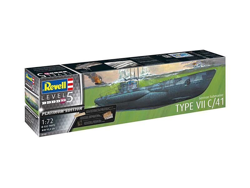 Revell - 05163 - German Submarine Type VII C/41 Platinum Edition 1:72