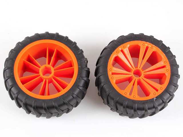 Revell - 47032 - Set 2x Wheel for Monster, orange