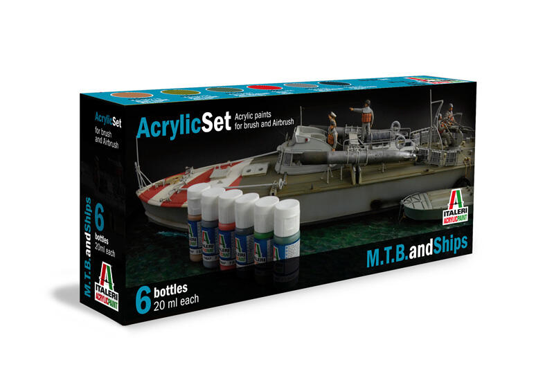 Sada akrylových barev 434AP - M.T.B. and SHIPS 6 ks