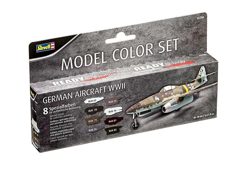 Revell - Sada barev Aqua Color 36200 - German Aircraft WWII 8 x 17ml