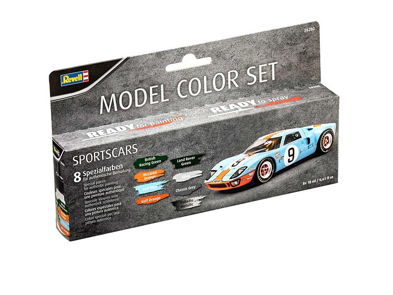Revell - Sada barev Aqua Color 36202 - Sportscar 8 x 17ml