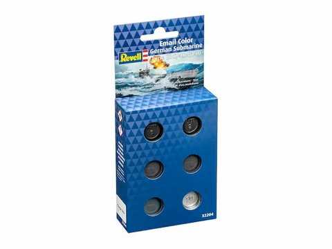 Revell - Sada barev Email Color 32204 - German Submarine Type IX C/40 U190 6 x 14 ml