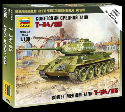 Zvezda - 6160 - Soviet Medium Tank T-34/85 1:100
