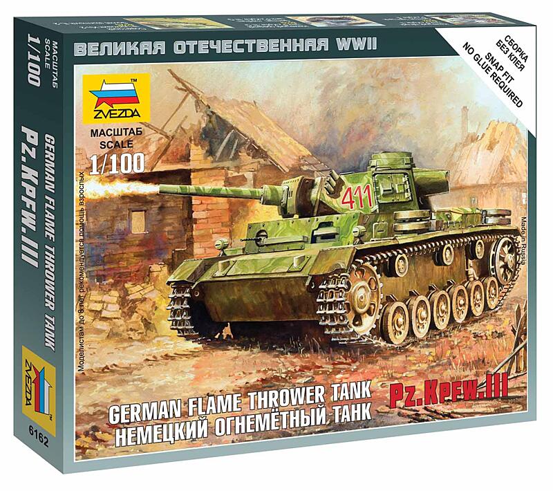 Zvezda - 6162 - Panzer III Flamethrower Tank 1:100