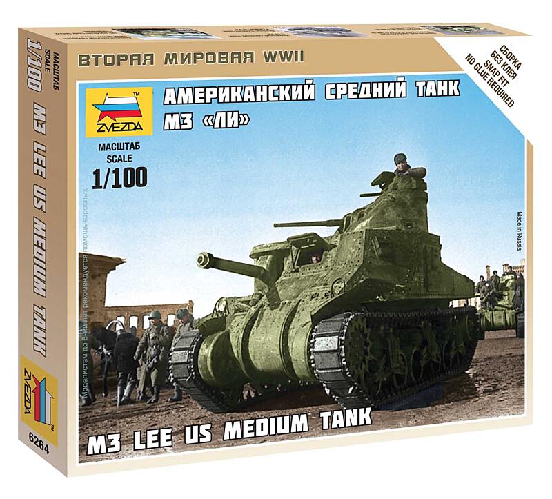 Zvezda - 6264 - M-3 Lee US medium tank 1:100