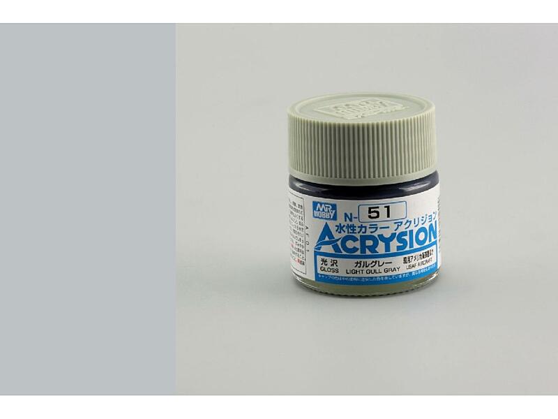 Gunze - Acrysion - N051 - Light Gull Gray - Racčí šedá 10ml