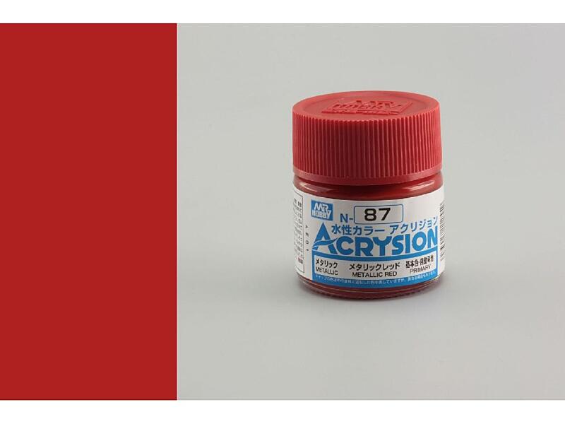 Gunze - Acrysion - N087 - Metallic Red - Kovově červená 10ml