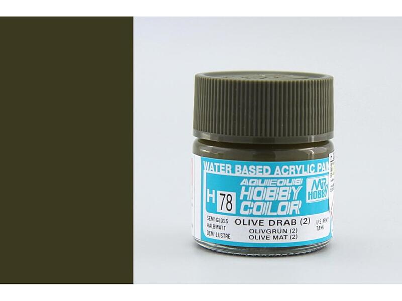 Gunze - Aqueous - H078 - Olive Drab (2) - Olivová 10ml