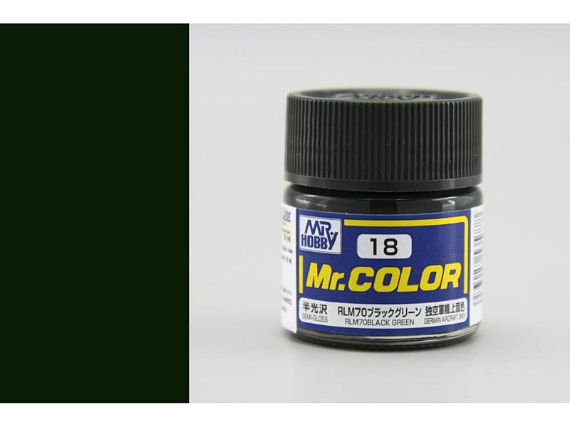Gunze - Mr.Color - C018 - RLM70 Black Green - Černo zelená 10ml