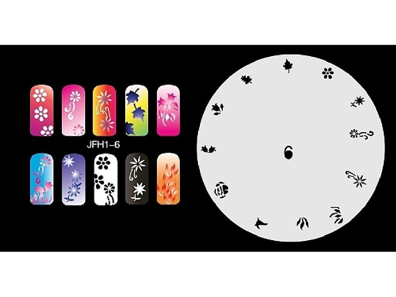 Šablona na nehty (airbrush nail art) JFH01-006