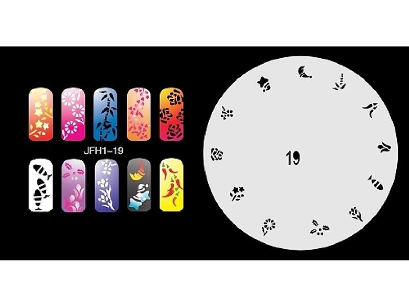 Šablona na nehty (airbrush nail art) JFH01-019