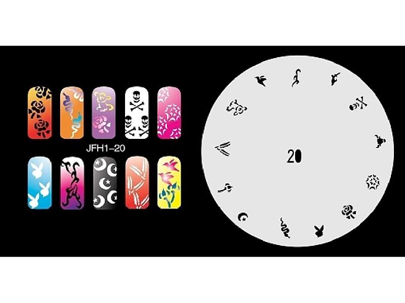 Šablona na nehty (airbrush nail art) JFH01-020