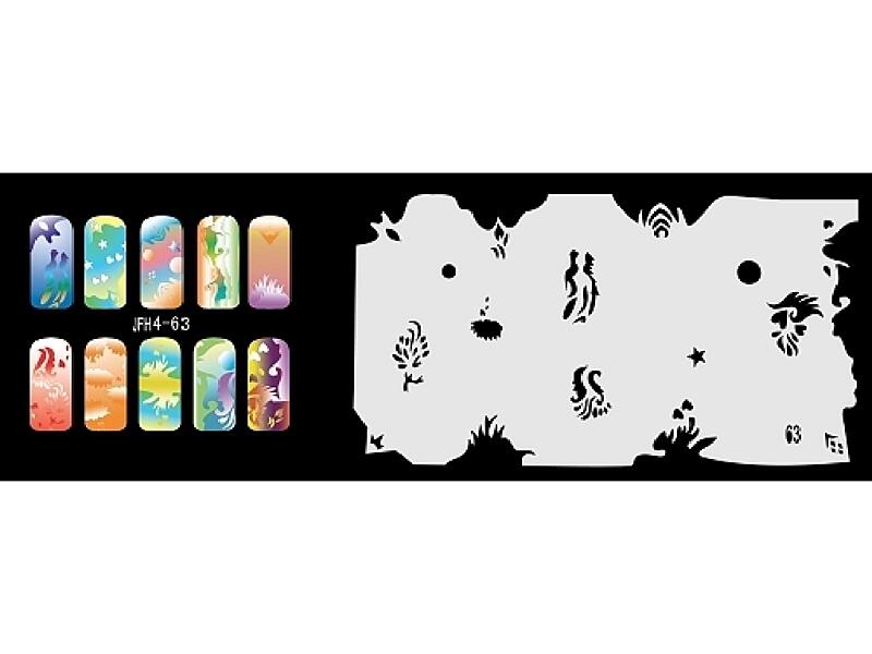 Šablona na nehty (airbrush nail art) JFH04-063