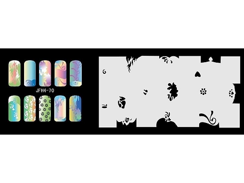 Šablona na nehty (airbrush nail art) JFH04-070