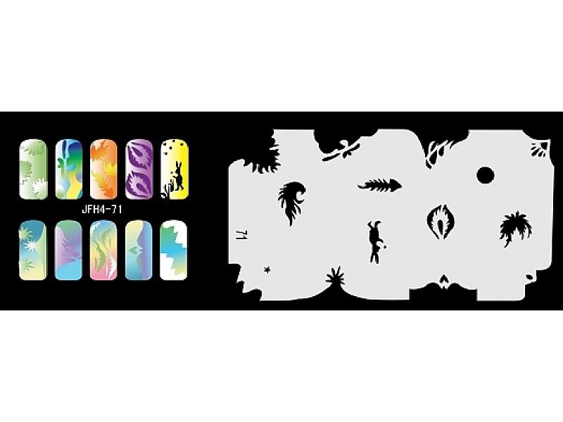 Šablona na nehty (airbrush nail art) JFH04-071