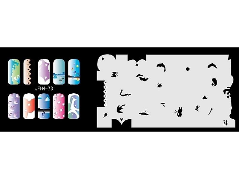 Šablona na nehty (airbrush nail art) JFH04-078