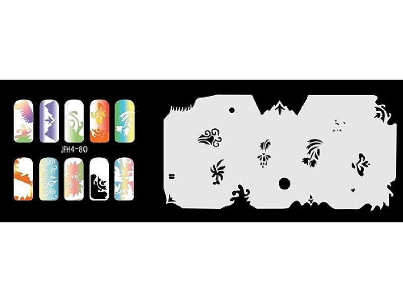 Šablona na nehty (airbrush nail art) JFH04-080