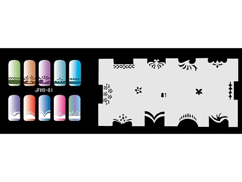 Šablona na nehty (airbrush nail art) JFH05-081