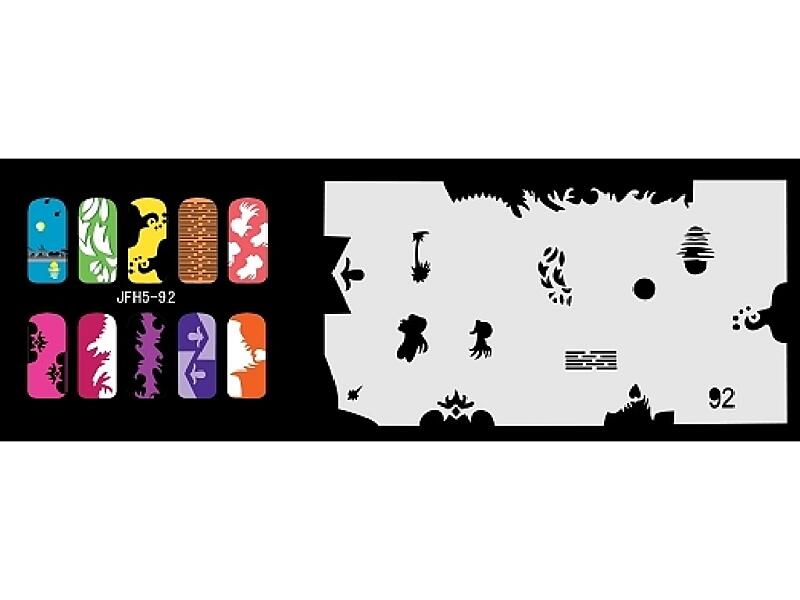 Šablona na nehty (airbrush nail art) JFH05-092