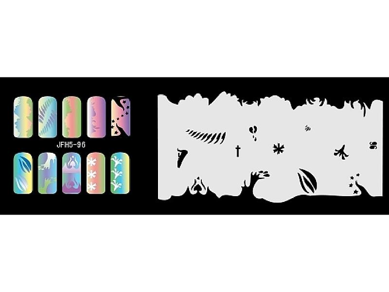 Šablona na nehty (airbrush nail art) JFH05-096