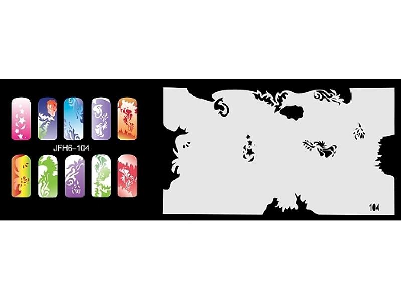 Šablona na nehty (airbrush nail art) JFH06-104