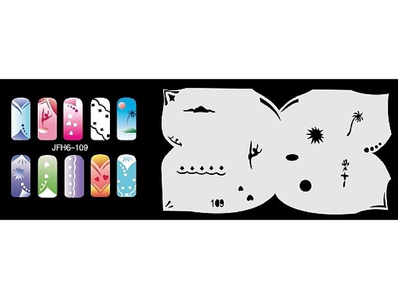Šablona na nehty (airbrush nail art) JFH06-109