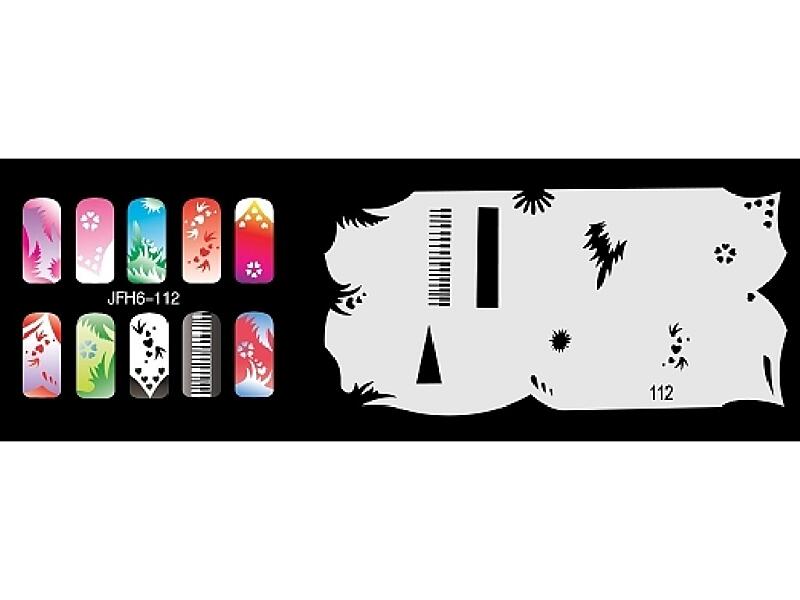 Šablona na nehty (airbrush nail art) JFH06-112