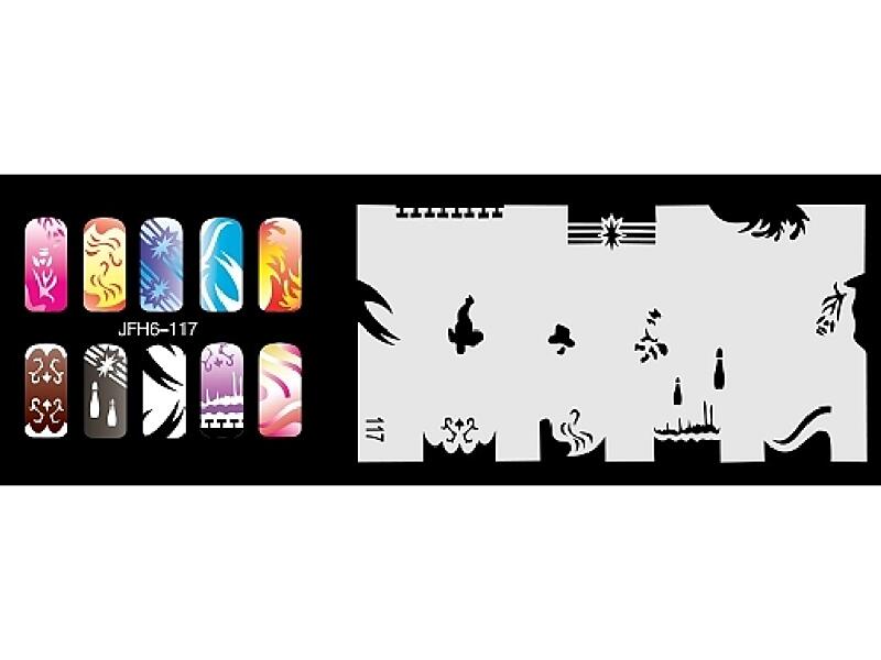 Šablona na nehty (airbrush nail art) JFH06-117