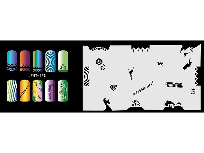 Šablona na nehty (airbrush nail art) JFH07-126