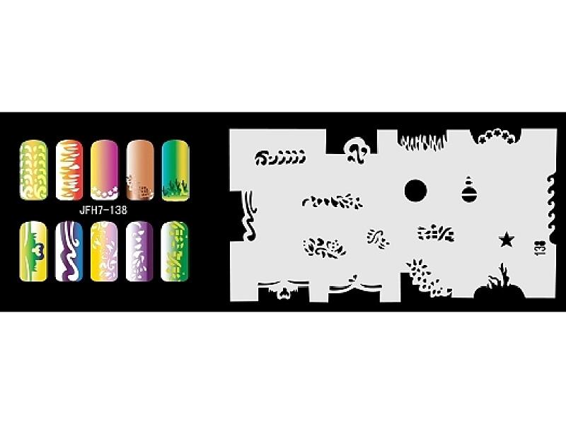 Šablona na nehty (airbrush nail art) JFH07-138