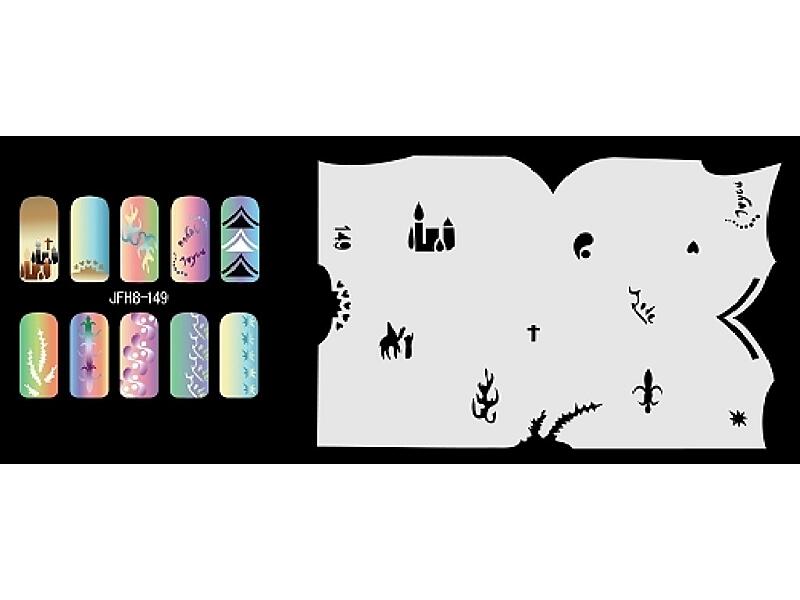 Šablona na nehty (airbrush nail art) JFH08-149