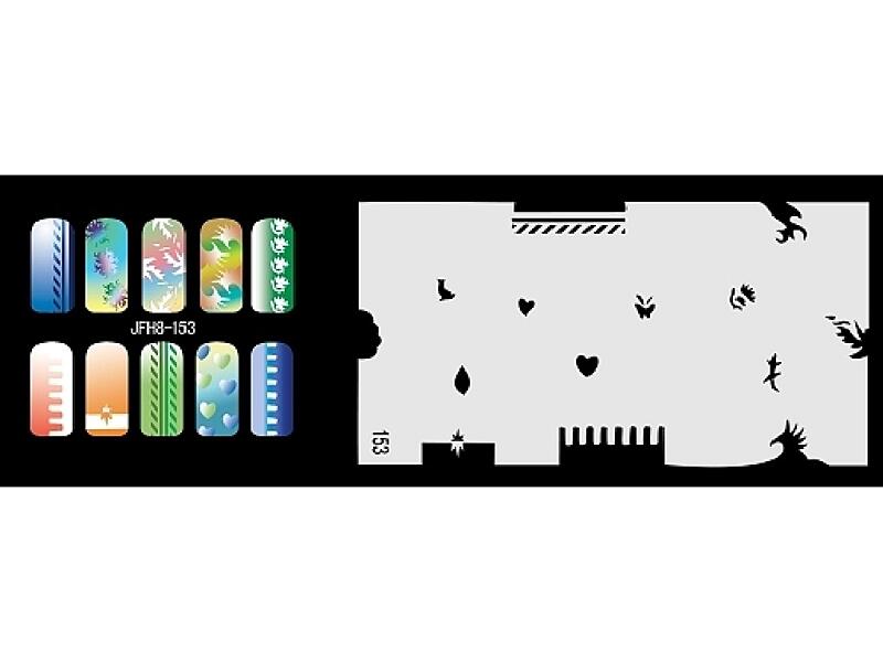 Šablona na nehty (airbrush nail art) JFH08-153