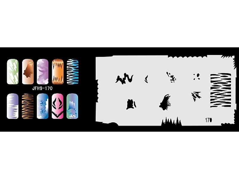 Šablona na nehty (airbrush nail art) JFH09-170