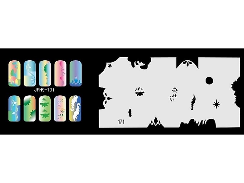 Šablona na nehty (airbrush nail art) JFH09-171